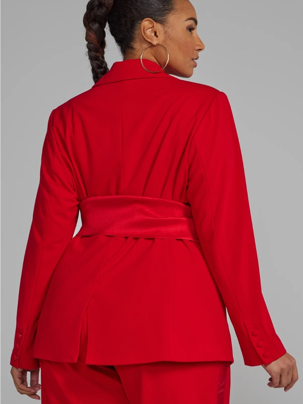 Single Breasted Tie-Waist Blazer - Picture 4 of 4